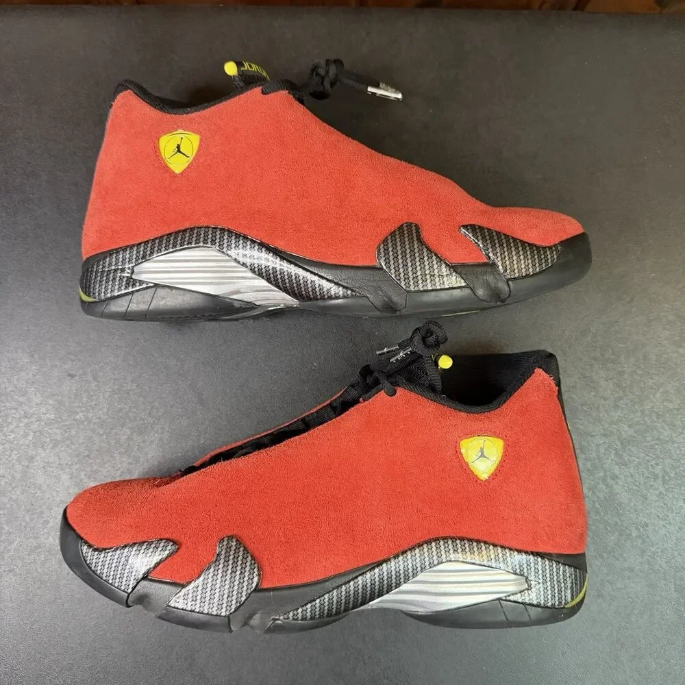 Jordan 14 Retro Ferrari 2025 Release Size 9.5 Men (IF5015-600) Red Suede